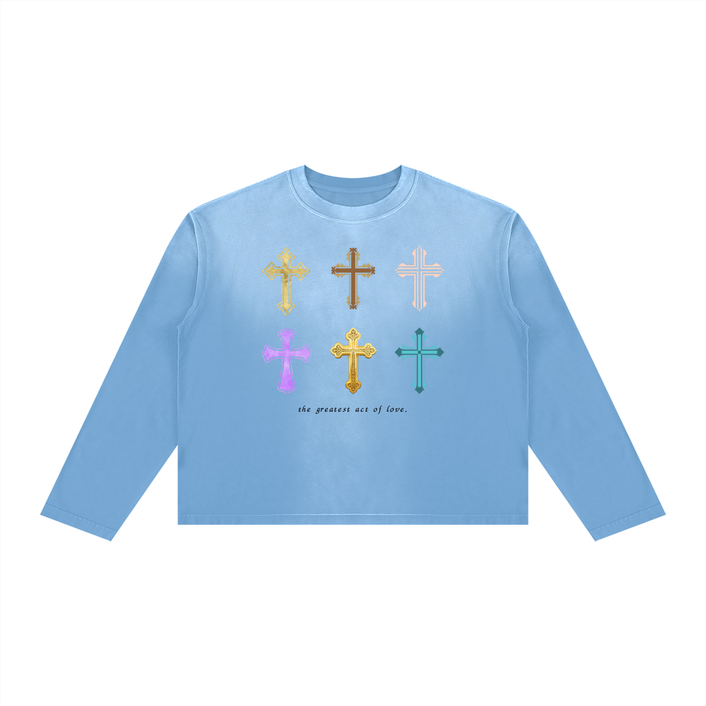 Crosses Boxy Long Sleeve T-Shirt