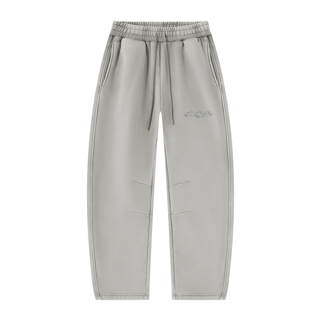 Unisex Vintage Wash Barrel Leg Fleece Sweatpants