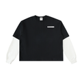 Layered Contrast Sleeve Cotton T-Shirt (Copy)