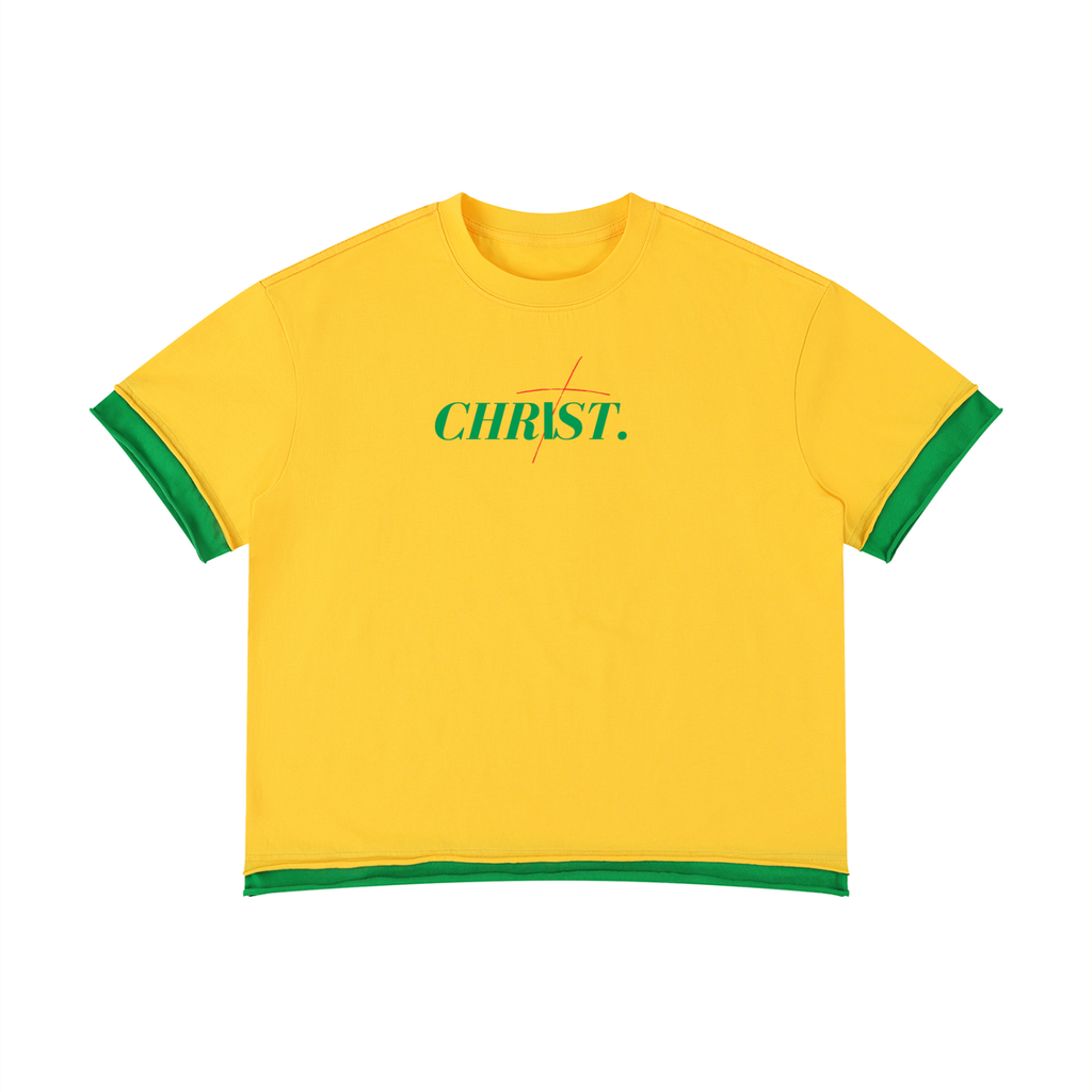 CHRIST- Unisex Boxy Color Block T-Shirt