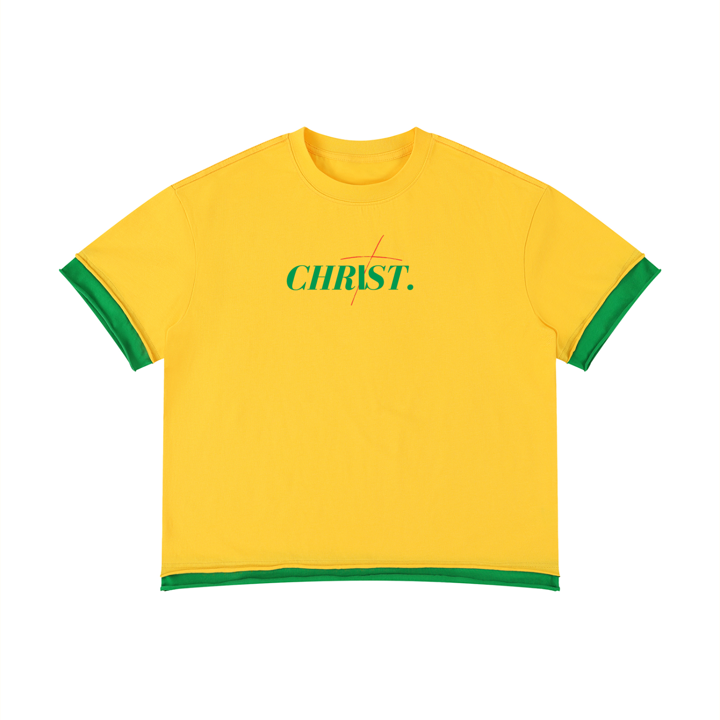 CHRIST- Unisex Boxy Color Block T-Shirt